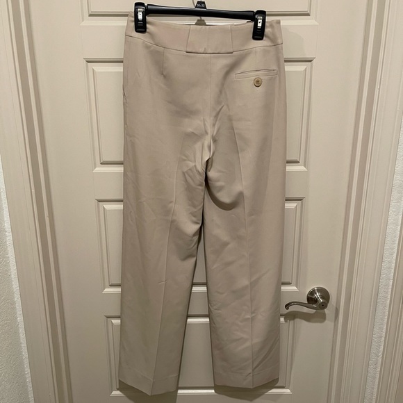 Giorgio Armani Le Collezioni Tan Vintage Silk Blend Women’s Pants Size 2 - Picture 2 of 3